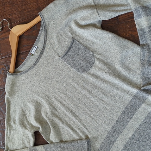 Smartwool Sweaters - SMARTWOOL I Knit Two-Tone Striped Gray Akamina Wool Blend Crew Neck Sweater, M